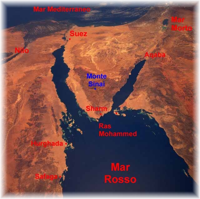 Photo satellite de la Mer Rouge